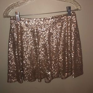 Aeropostale Gold Sparkle Skirt